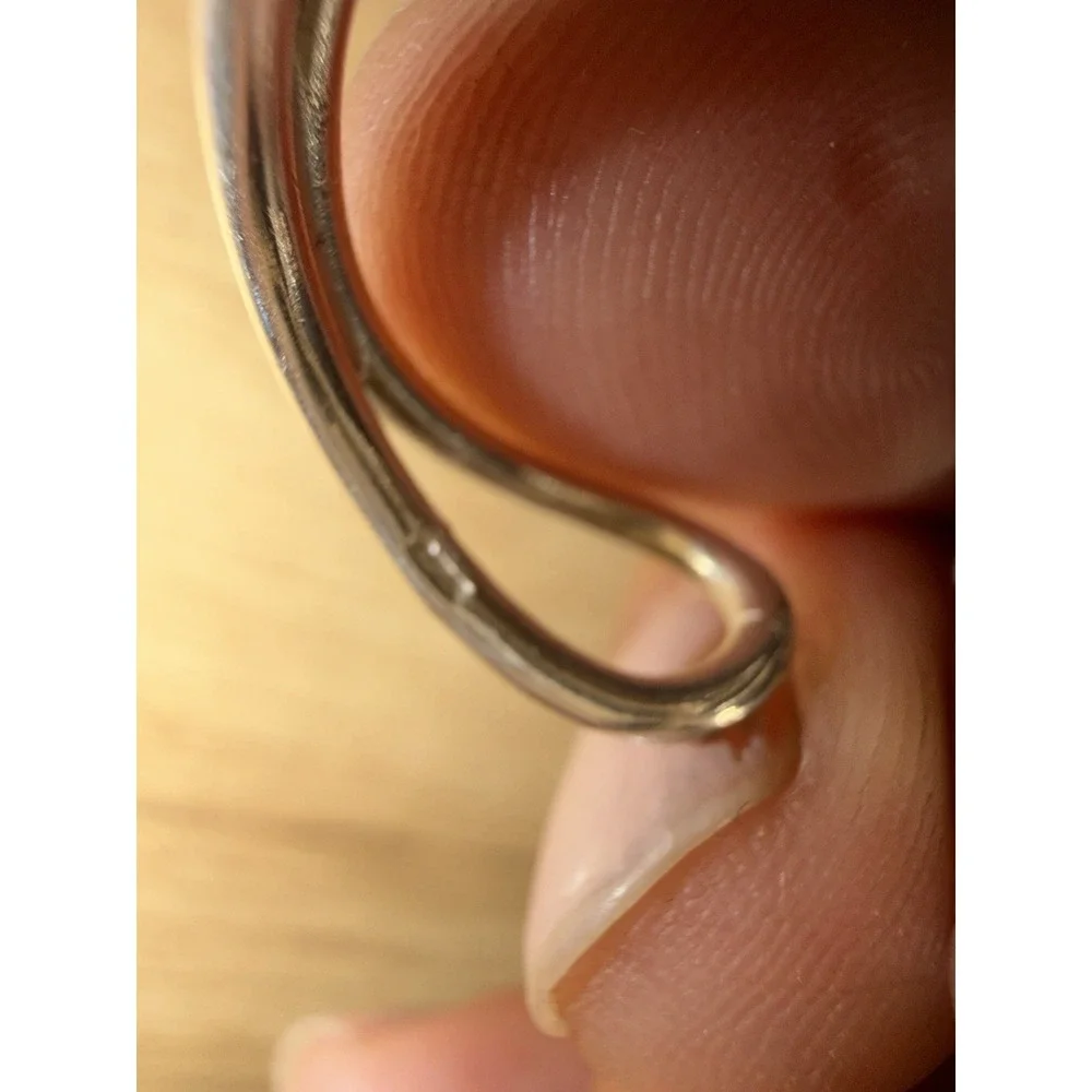 Vintage Victorian Sterling Silver 925 Genuine Amber Sz 7‎ Adjustable